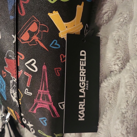 Karl Lagerfeld Black Multi Color Tote - Picture 2 of 16